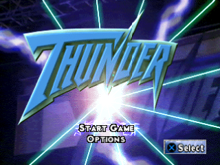 WCW nWo Thunder title screen for Playstation